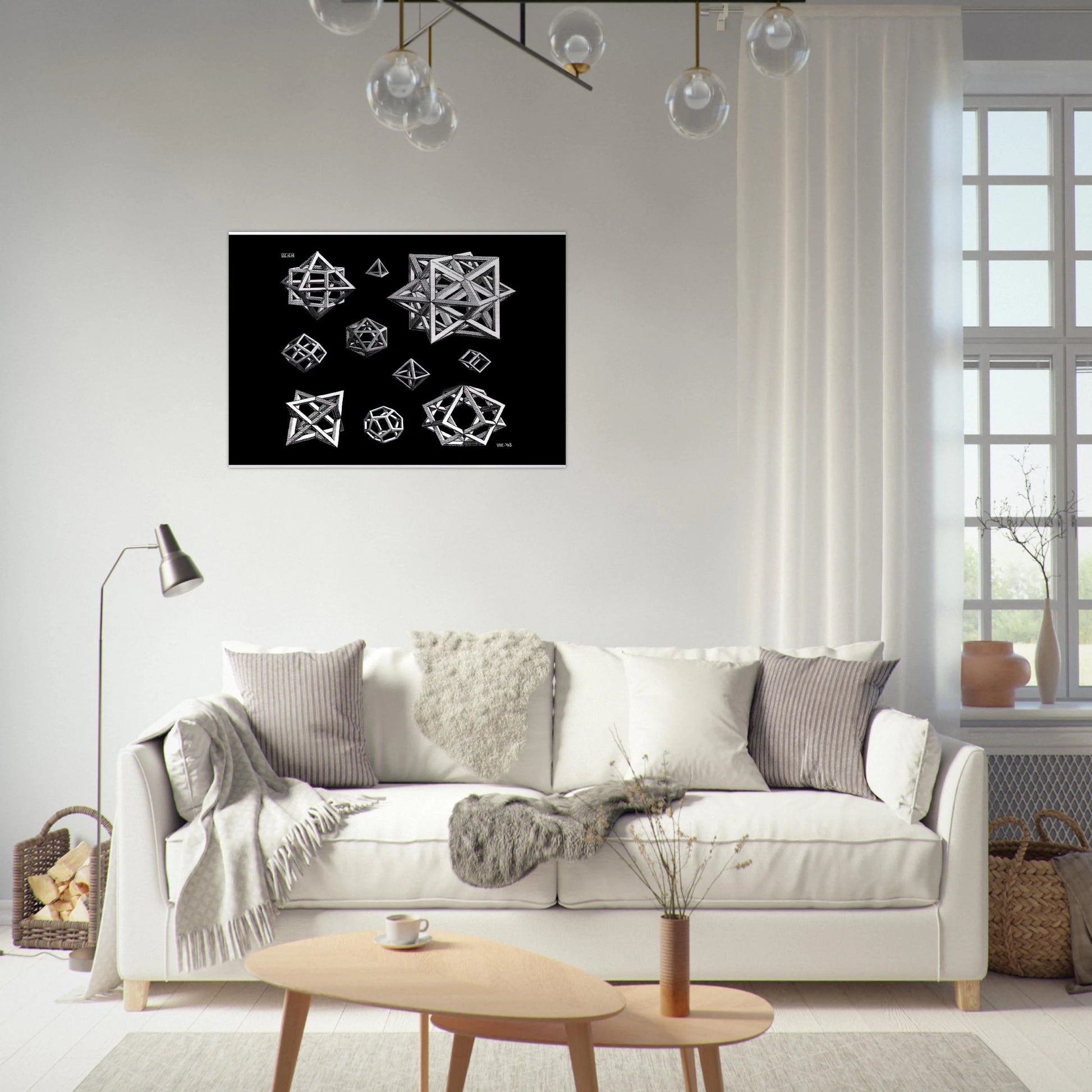 STUDY FOR STARS - MC Escher Brushed Aluminum Print - 70x100 cm / 28x40 inches | MC Escher Aluminum Print | MC Escher Prints