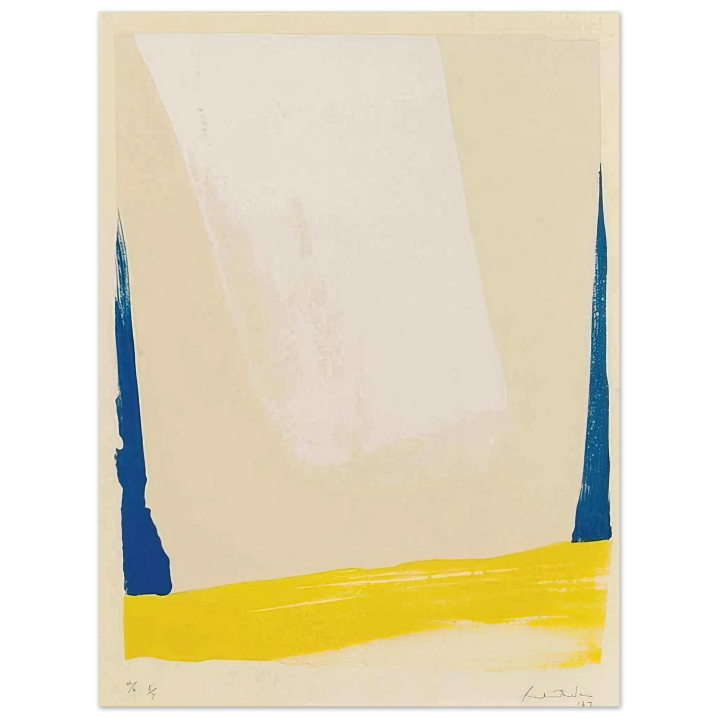 Helen Frankenthaler - White Portal - 1967 Wall art - 13x18 cm / 5x7 inches - Fine Art Poster-canvas - -