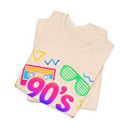 Música de la vieja escuela de los 90: ambiente arcade, clásico vintage de los 90. Camiseta retro de los 90 con la frase "Amo los años noventa".