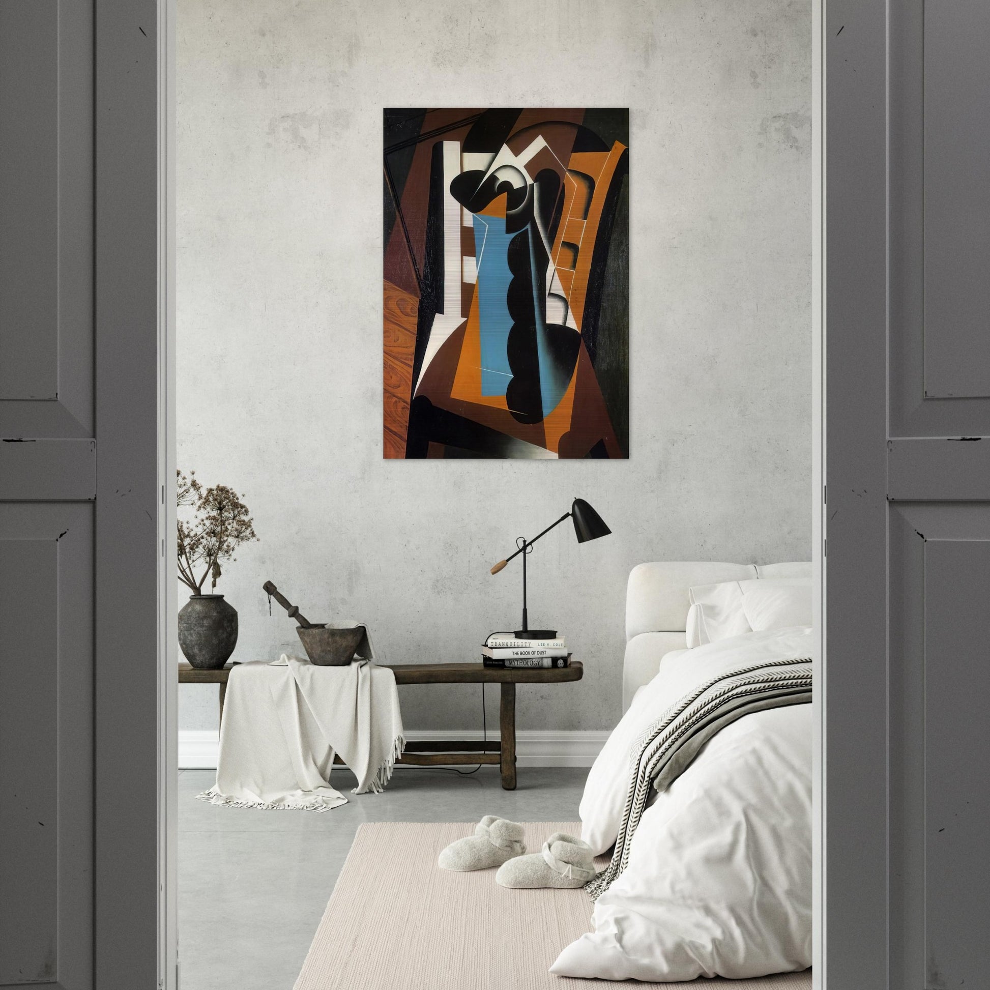 STILL LIFE ON A CHAIR 1917 - Juan Gris Brushed Aluminum Print - 70x100 cm / 28x40 inches | Juan Gris Aluminum Print | Juan Gris Prints