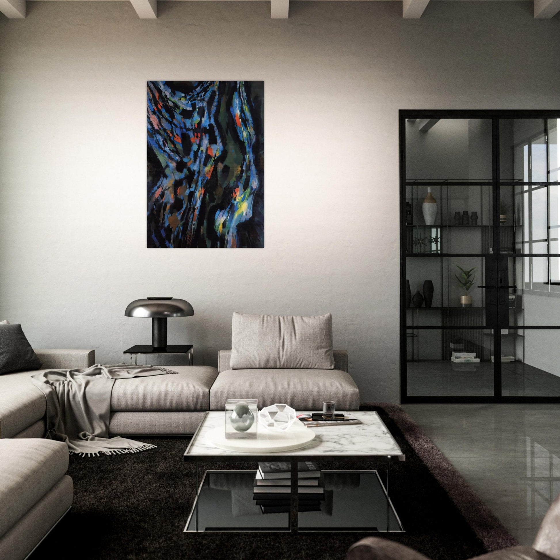 Les Ténèbres - 1962 - Alfred Manessier Brushed Aluminum Print - 70x100 cm / 28x40 inches | Alfred Manessier Aluminum Print | Alfred Manessier Prints
