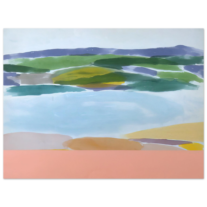 Ronnie Landfield - Survival's Shore - 1980  75x100 cm / 30x40inches Fine Art Poster