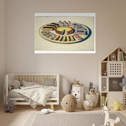 French Pastries - 1963 - Wayne Thiebaud Art Prints - 100x150 cm / 40x60″ inches | Wayne Thiebaud Poster | Wayne Thiebaud Prints