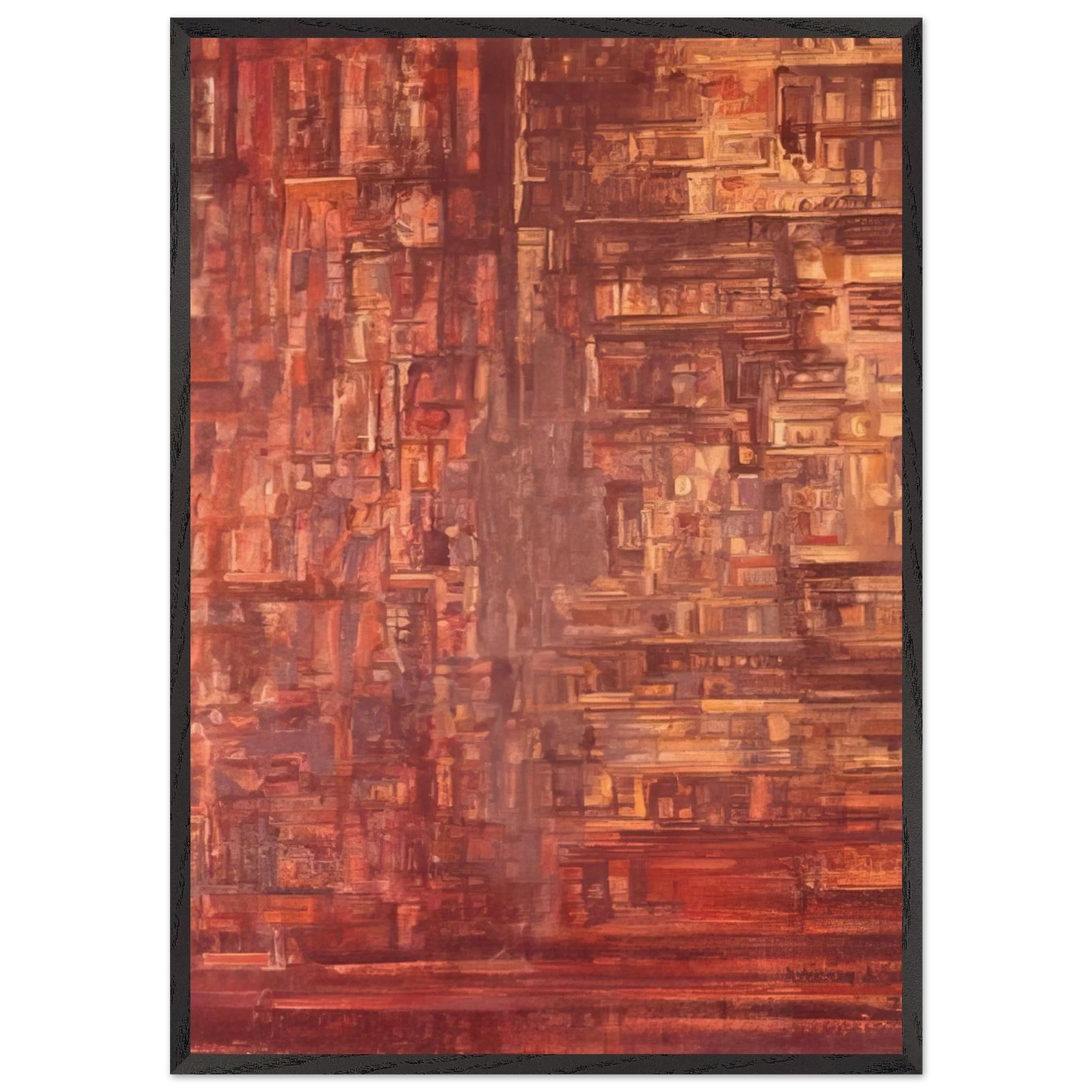 Untitled - 1978 N8 - Maria Helena Vieira da Silva 70x100 cm / 28x40 inches Framed Art Print – Black Wooden Frame