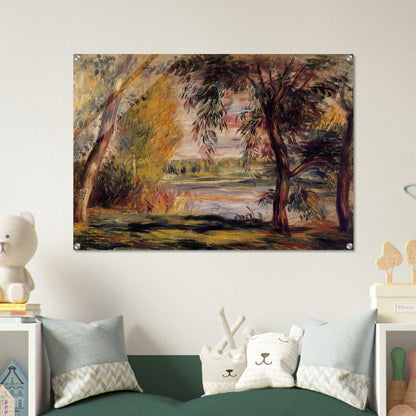 Trees by the Water - Pierre-Auguste Renoir Acrylic Print - 70x100 cm / 28x40″ inches | Pierre-Auguste Renoir Wall Art | Pierre-Auguste Renoir Prints