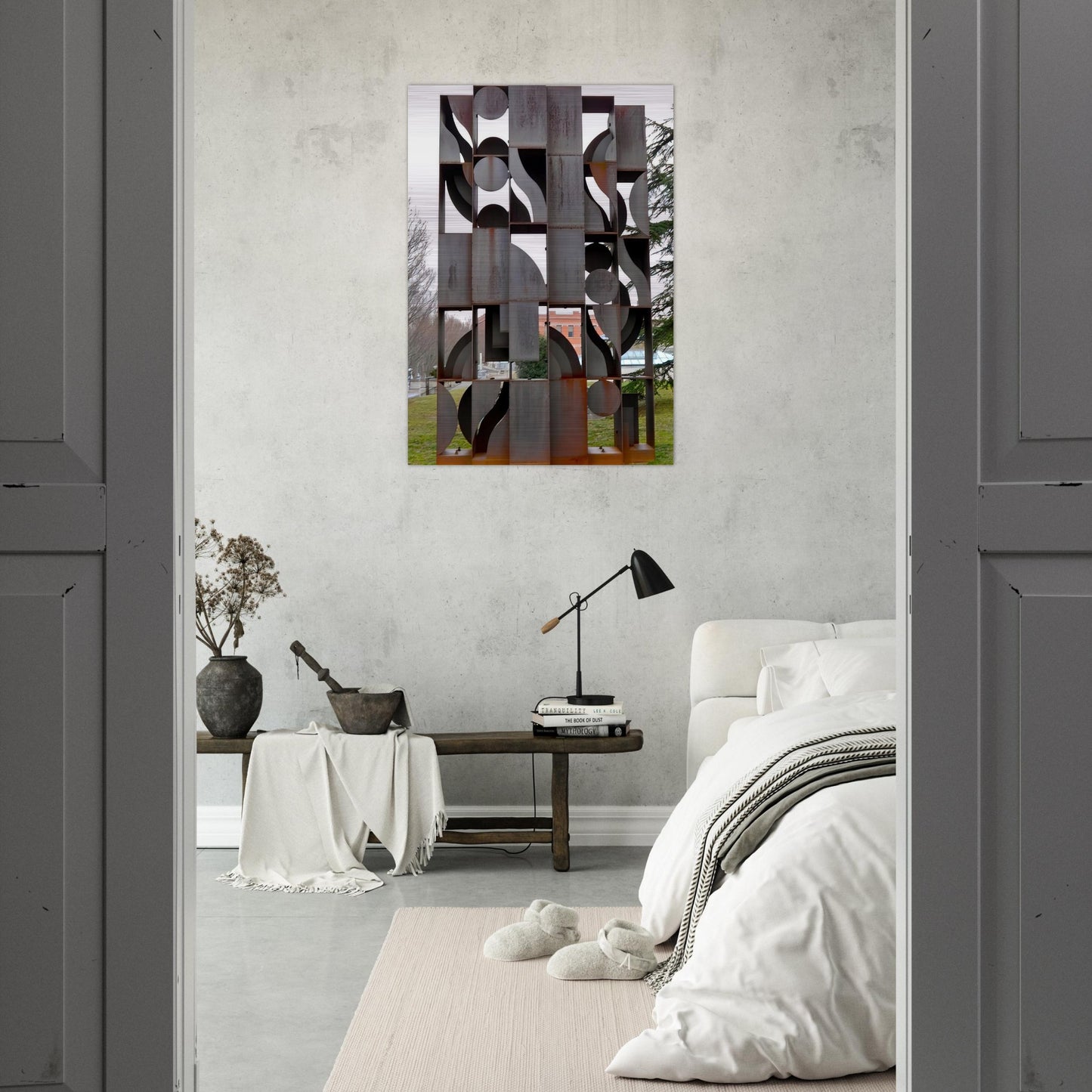 ATMOSPHERE AND ENVIRONMENT X 1969 - Louise Nevelson Brushed Aluminum Print - 70x100 cm / 28x40 inches | Louise Nevelson Aluminum Print | Louise Nevelson Prints