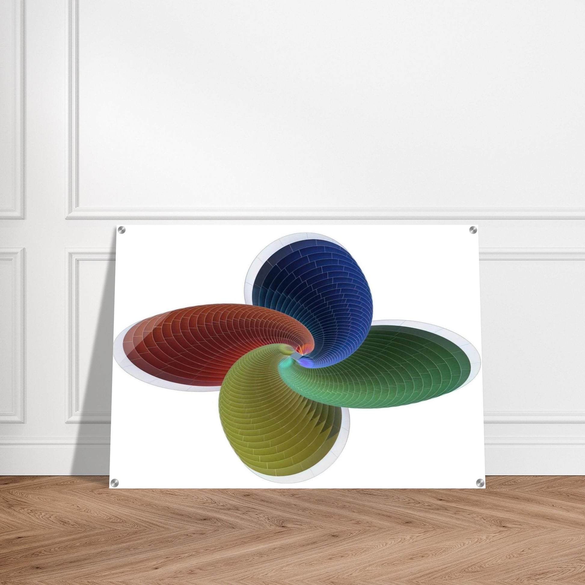 Tower of Fire, parametric model - Abstract Art - Johannes Itten Acrylic Print - 70x100 cm / 28x40″ inches