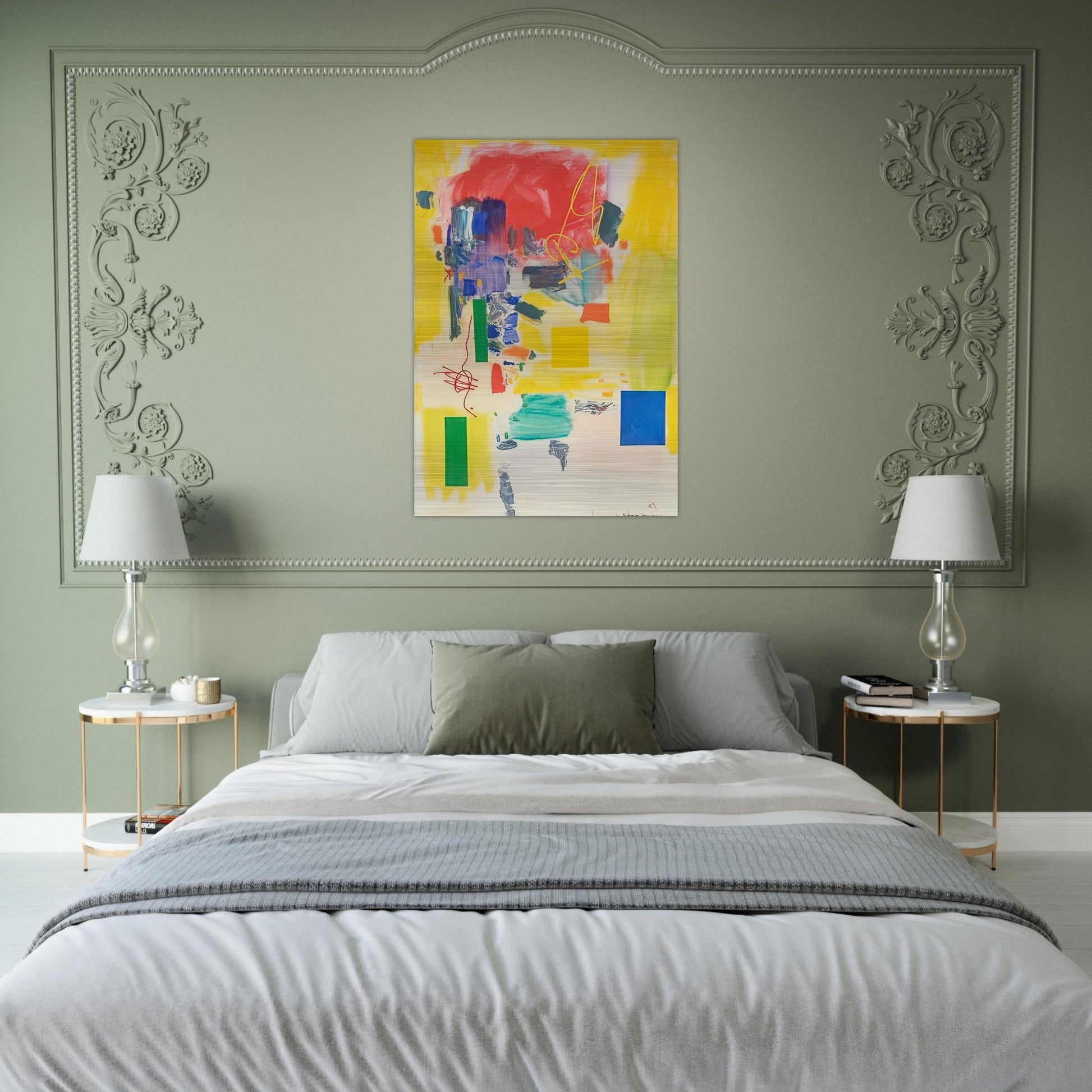 Golden Splendor - Hans Hofmann Brushed Aluminum Print - 70x100 cm / 28x40 inches | Hans Hofmann Aluminum Print | Hans Hofmann Prints