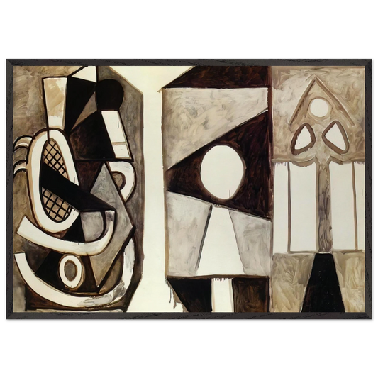 Armchair  California  - Pablo Picasso 70x100 cm / 28x40 inches Framed Art Print – Black Wooden Frame