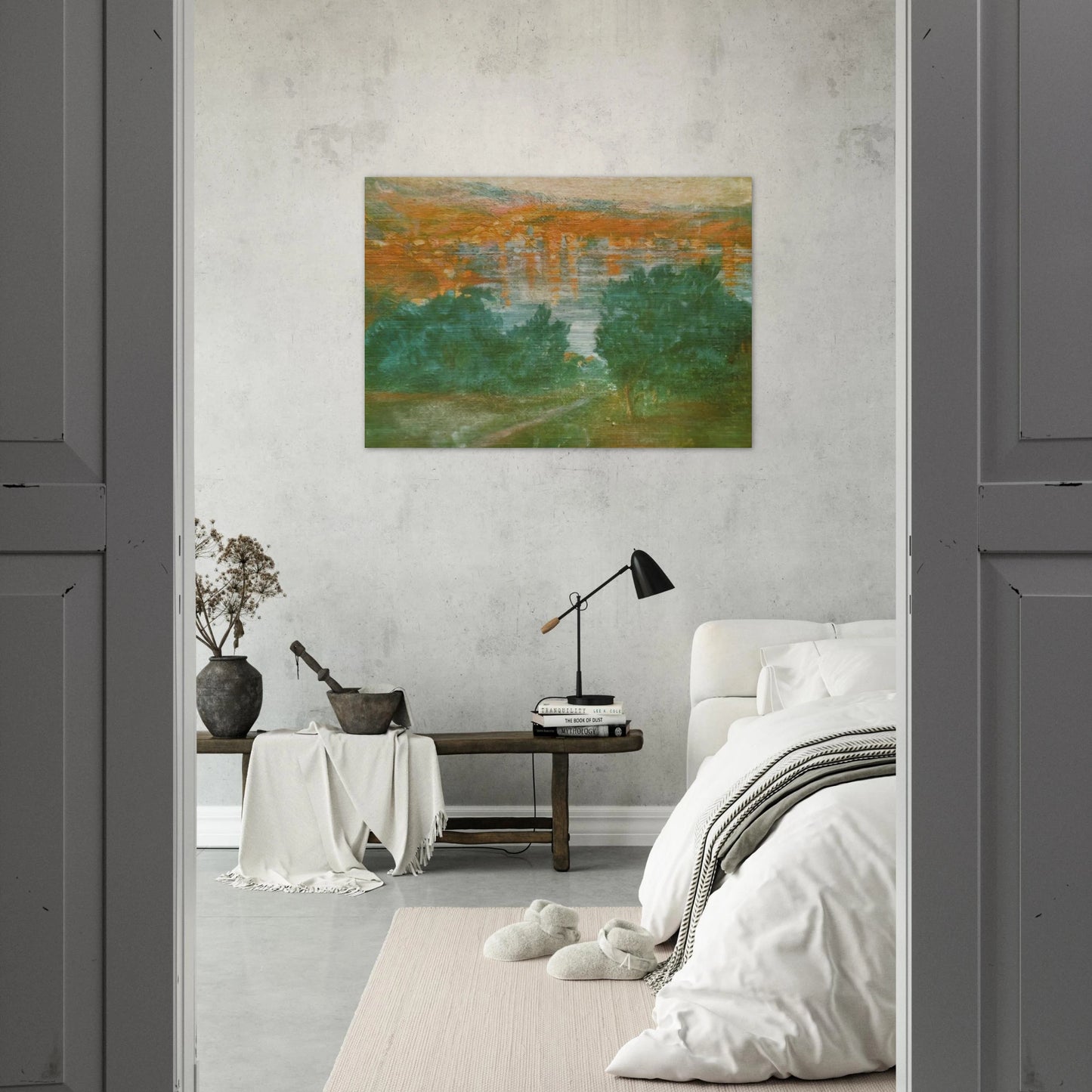 LANDSCAPE CADAQUES - Salvador Dali Brushed Aluminum Print - 70x100 cm / 28x40 inches | Salvador Dali Aluminum Print | Salvador Dali Prints
