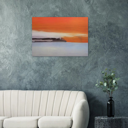 Chemin de fer au bord de la mer, soleil couchant - 1955 - Nicolas de Stael Brushed Aluminum Print - 70x100 cm / 28x40 inches | Nicolas de Stael Aluminum Print | Nicolas de Stael Prints