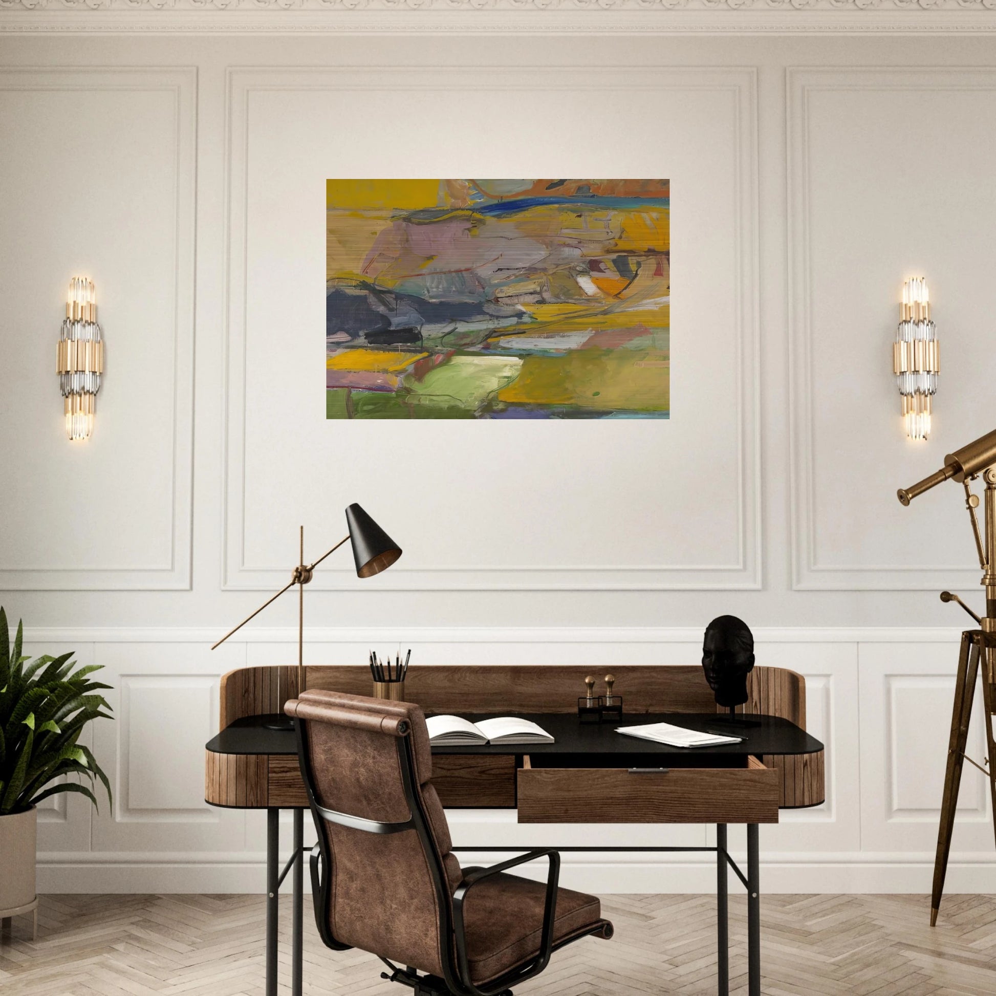 Berkeley #57 - Richard Diebenkorn Brushed Aluminum Print - 70x100 cm / 28x40 inches | Richard Diebenkorn Aluminum Print | Richard Diebenkorn Prints
