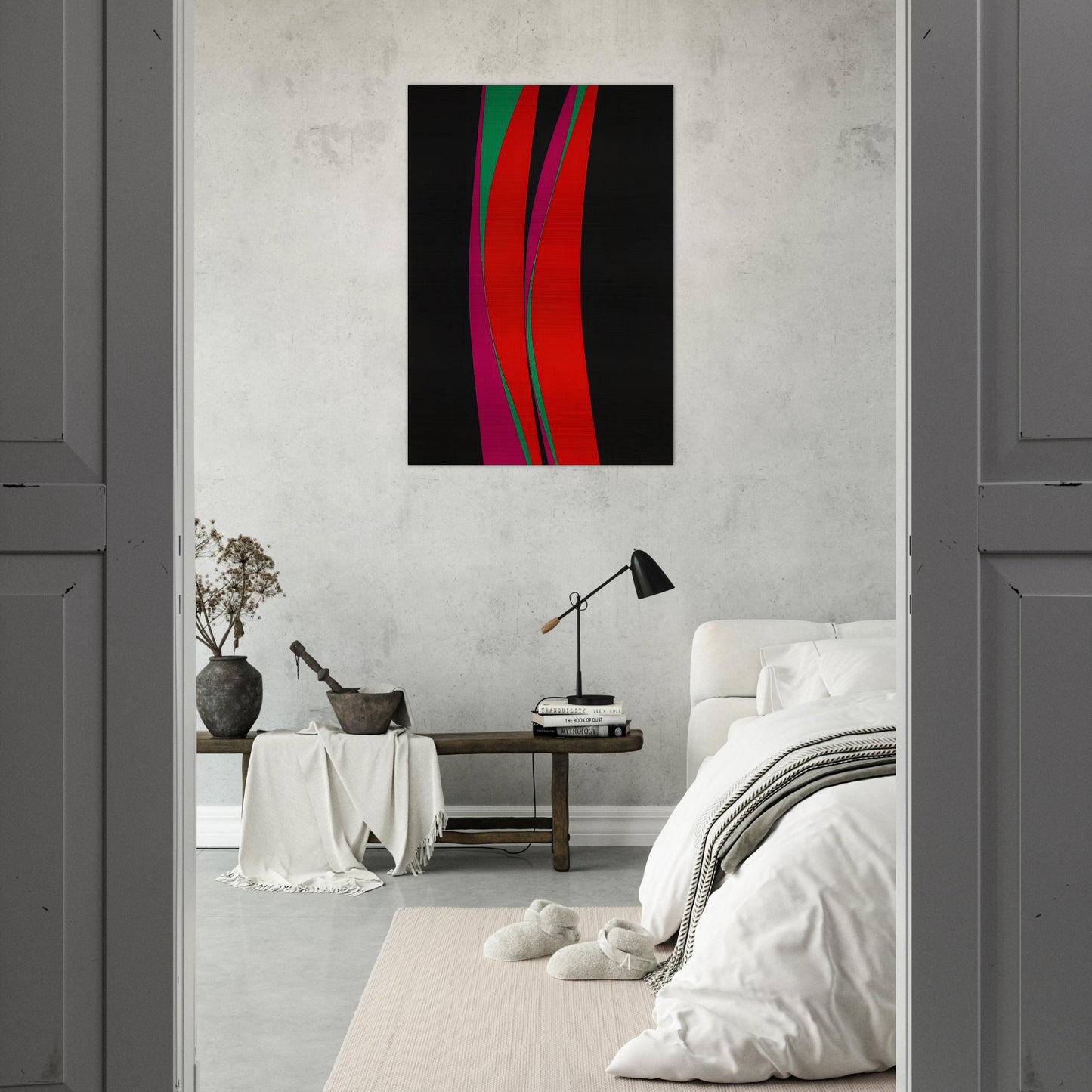 Untitled February 4 - 1967 - Lorser Feitelson Brushed Aluminum Print - 70x100 cm / 28x40 inches | Lorser Feitelson Aluminum Print | Lorser Feitelson Prints