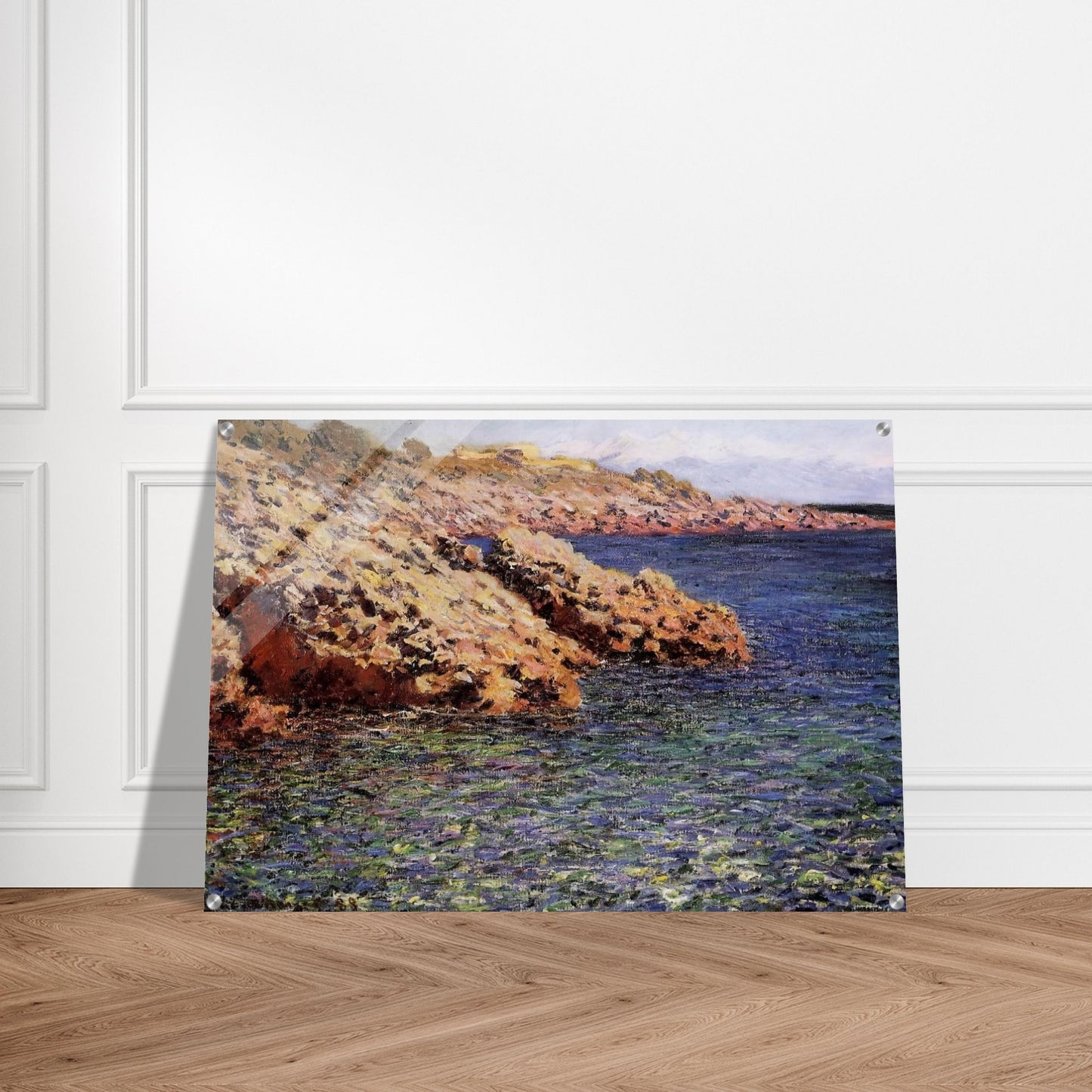 Rocks on the Mediterranean Coast - claude monet Acrylic Print - 70x100 cm / 28x40″ inches | claude monet Wall Art | claude monet Prints