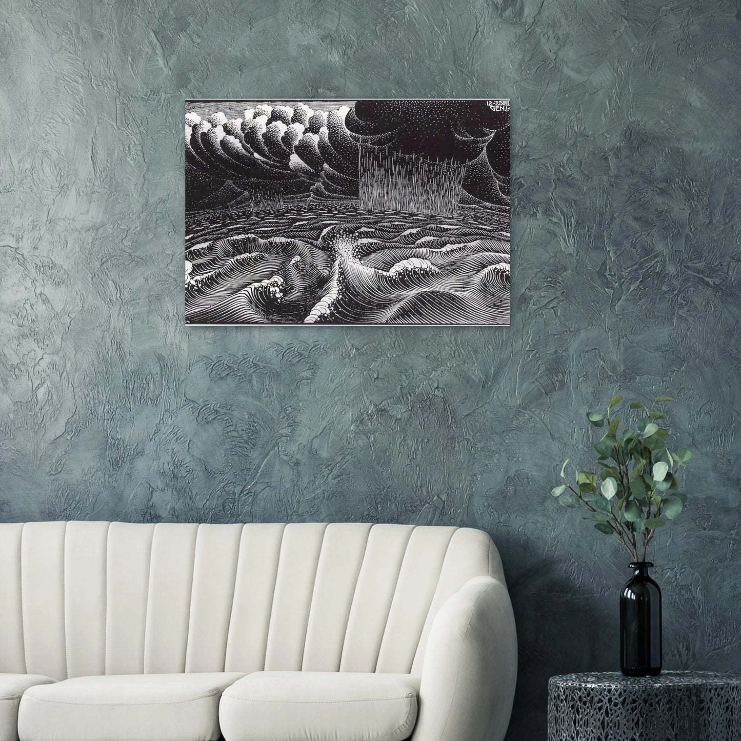 THE 2ND DAY OF THE CREATION - MC Escher Brushed Aluminum Print - 70x100 cm / 28x40 inches | MC Escher Aluminum Print | MC Escher Prints