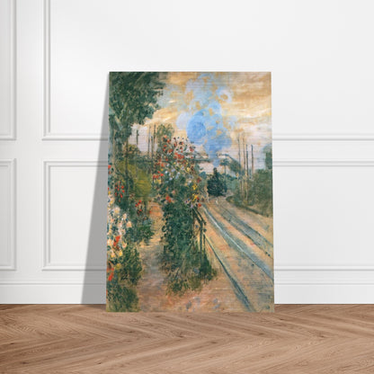 Arriving at Montegeron - claude monet Brushed Aluminum Print - 70x100 cm / 28x40 inches | claude monet Aluminum Print | claude monet Prints