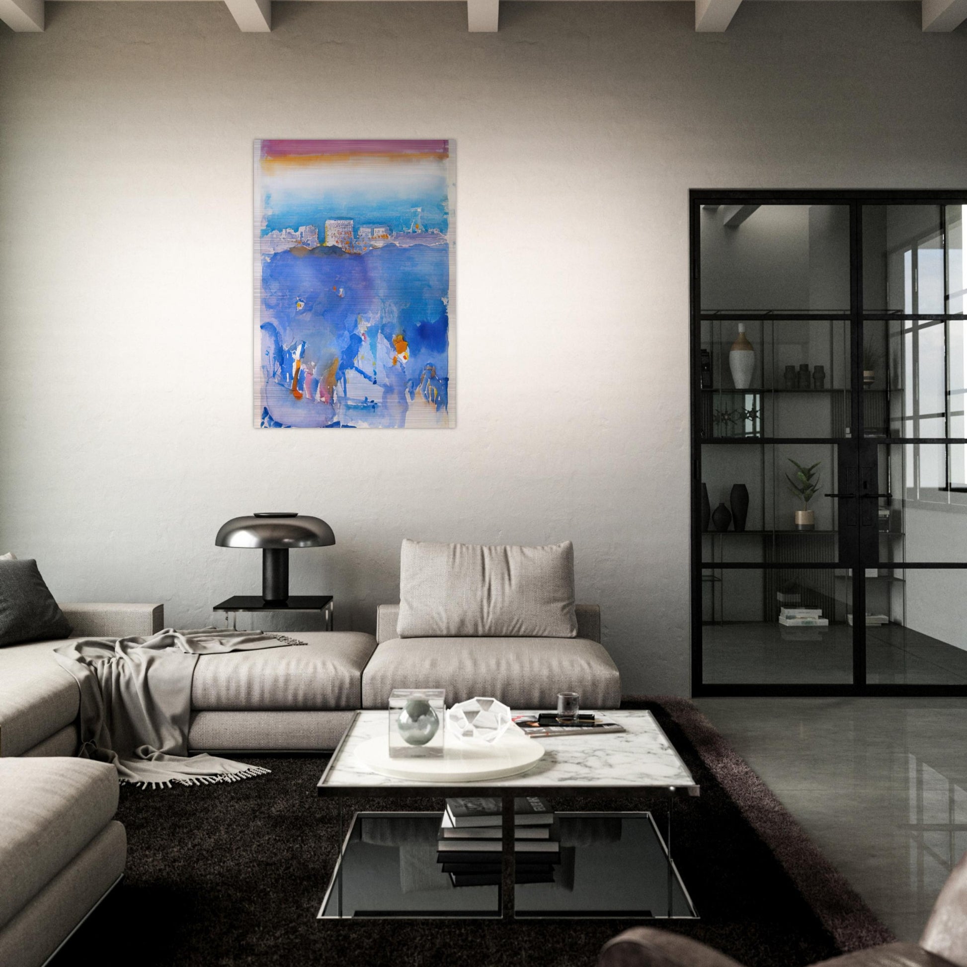 New York Fantasy - 1912 - John Marin Brushed Aluminum Print - 70x100 cm / 28x40 inches | John Marin Aluminum Print | John Marin Prints