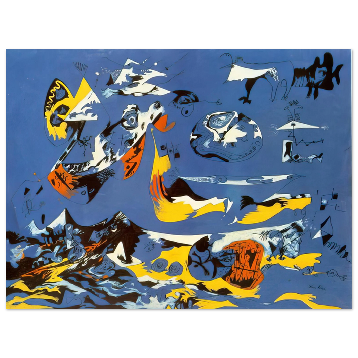 Jackson Pollock - BLUE MOBY DICK  75x100 cm / 30x40inches Fine Art Poster