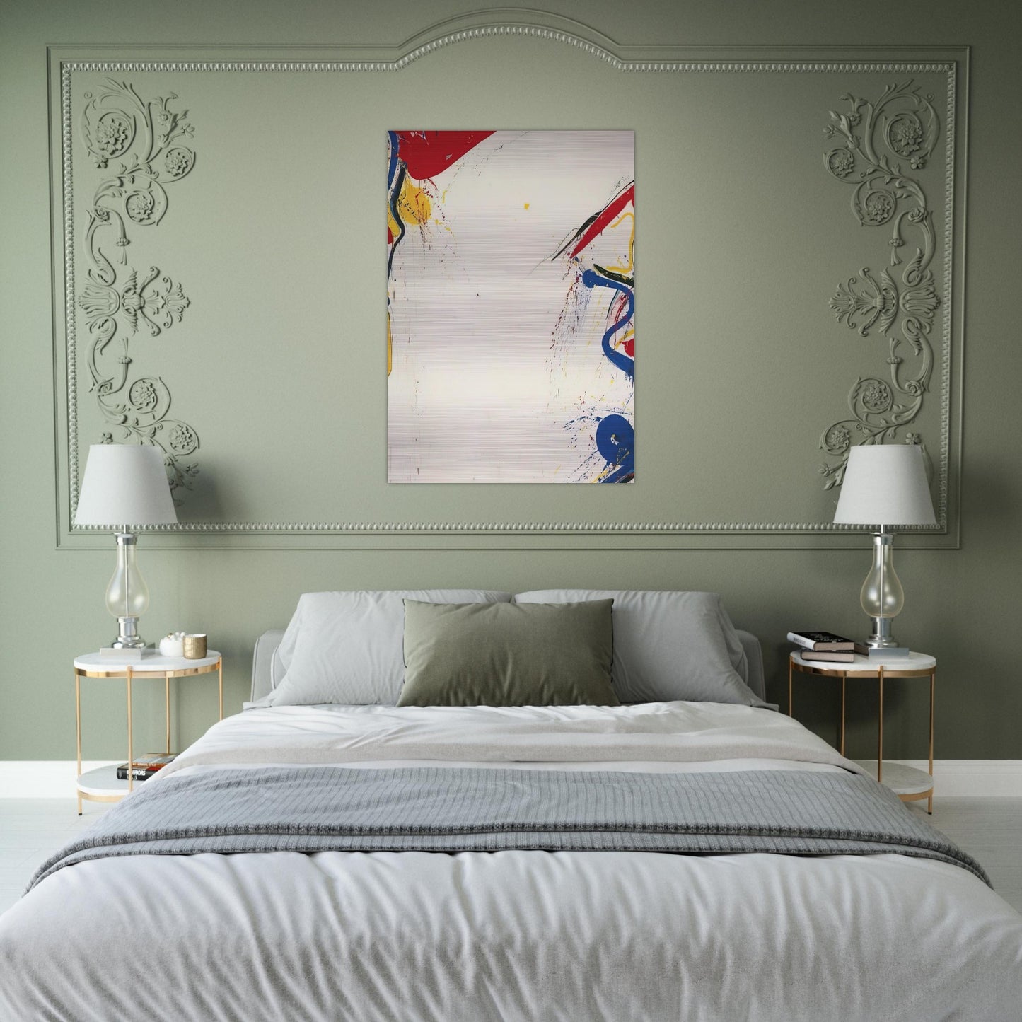 When White - Sam Francis Brushed Aluminum Print - 70x100 cm / 28x40 inches | Sam Francis Aluminum Print | Sam Francis Prints