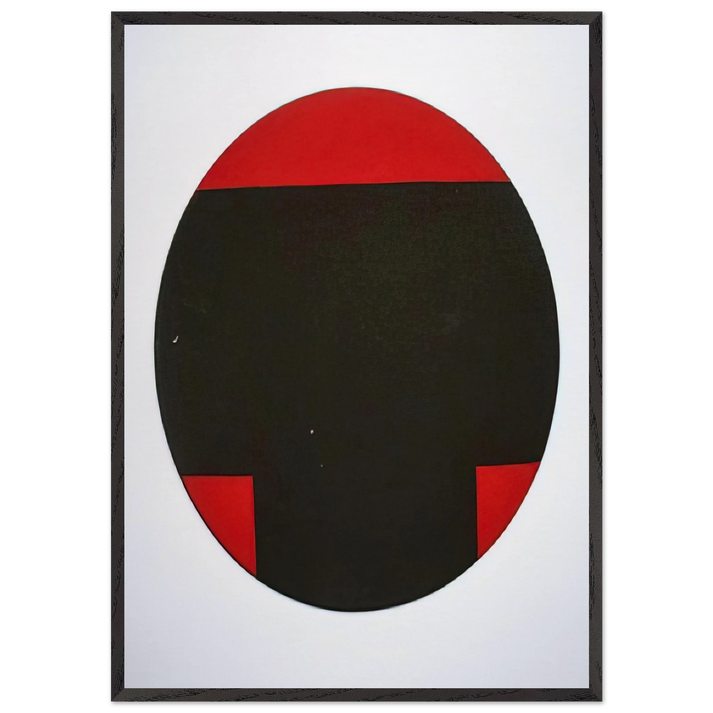 Big T - Hard Edge Painting - Leon Polk Smith 70x100 cm / 28x40 inches Framed Art Print – Black Wooden Frame