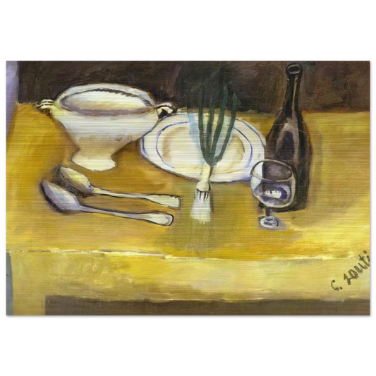 STILL LIFE WITH SOUP TUREEN - Chaim Soutine Brushed Aluminum Print - 70x100 cm / 28x40 inches | Chaim Soutine Aluminum Print | Chaim Soutine Prints