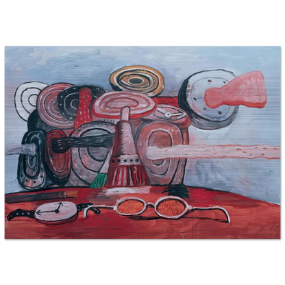 AS IT GOES - Philip Guston Brushed Aluminum Print - 70x100 cm / 28x40 inches | Philip Guston Aluminum Print | Philip Guston Prints
