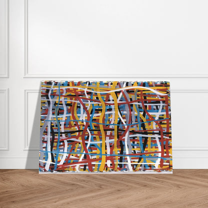 Irregular Vertical and Horizontal Bands of Color Superimposed - Sol LeWitt Brushed Aluminum Print - 70x100 cm / 28x40 inches | Sol LeWitt Aluminum Print | Sol LeWitt Prints