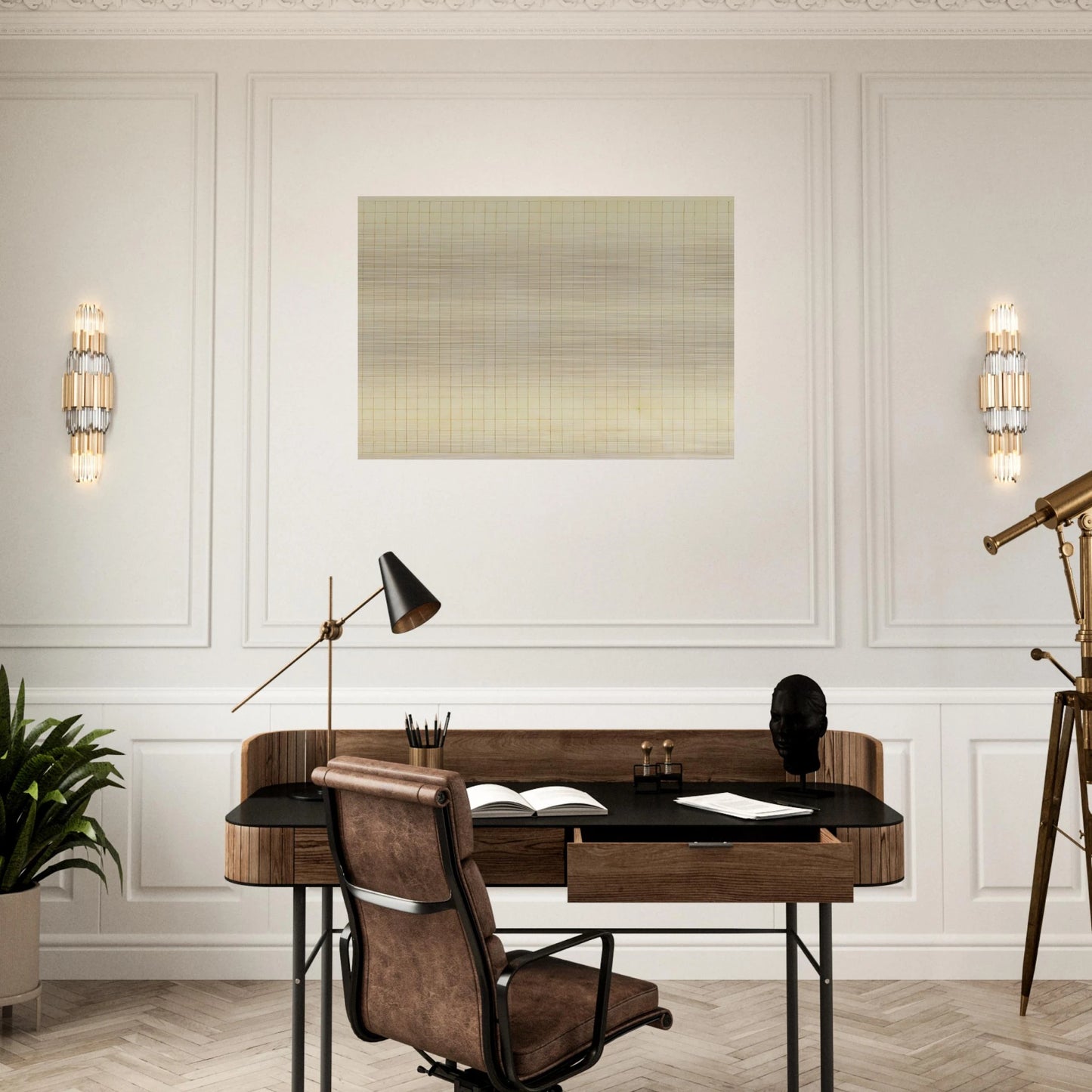 The Harvest - Agnes Martin Brushed Aluminum Print - 70x100 cm / 28x40 inches | Agnes Martin Aluminum Print | Agnes Martin Prints