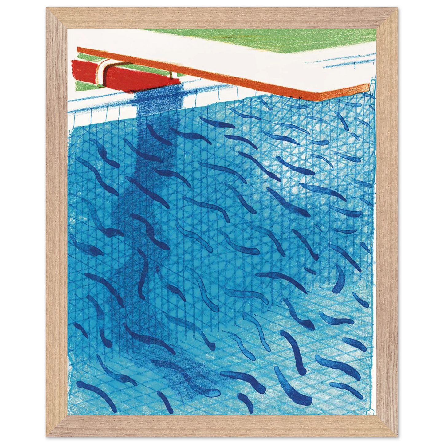 David Hockney - David Hockney Wall art - 45x60 cm / 18x24 inches - Premium Wooden Framed Poster With Fine Art Paper-canvas - Black frame