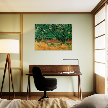 Olive Trees - Vincent van Gogh Brushed Aluminum Print - 70x100 cm / 28x40 inches | Vincent van Gogh Aluminum Print | Vincent van Gogh Prints