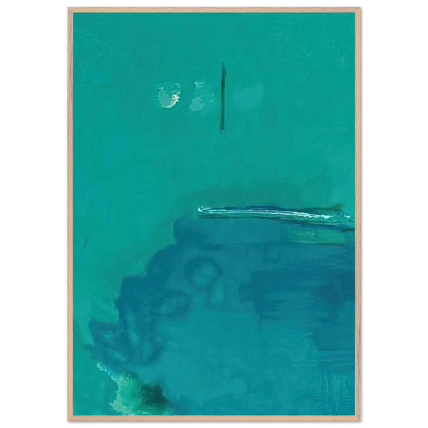 Helen Frankenthaler - Contentment Island - 2004 Wall art - 40x50 cm / 16x20 inches - Premium Wooden Framed Poster With Fine Art Paper-canvas - Wood frame