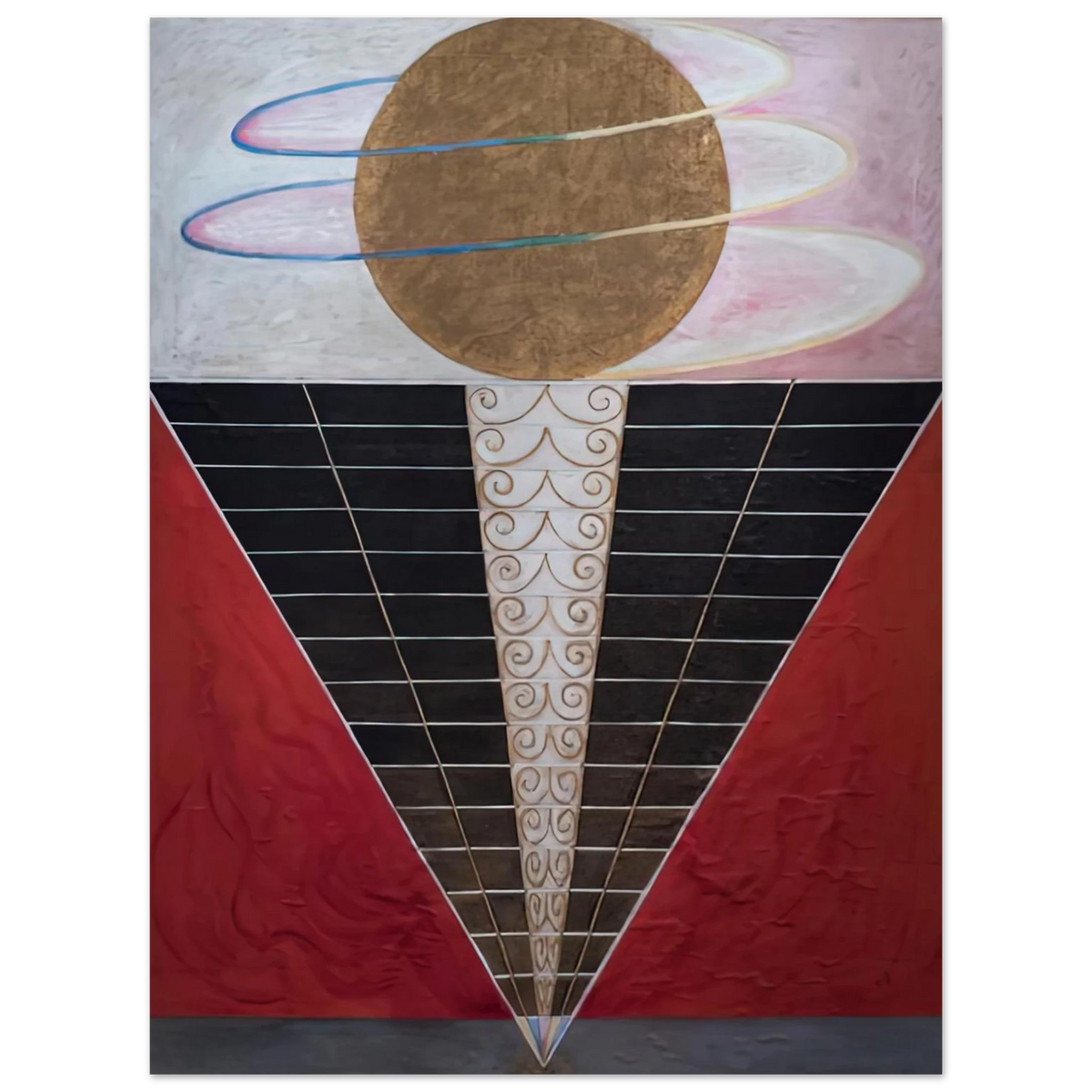 Hilma af Klint - ALTARPIECE NO 2 1915 Wall art - 13x18 cm / 5x7 inches - Premium Wooden Framed Poster With Fine Art Paper-canvas - Wood frame