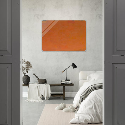 Untitled Orange Painting - Robert Ryman Acrylic Print - 70x100 cm / 28x40″ inches | Robert Ryman Wall Art | Robert Ryman Prints