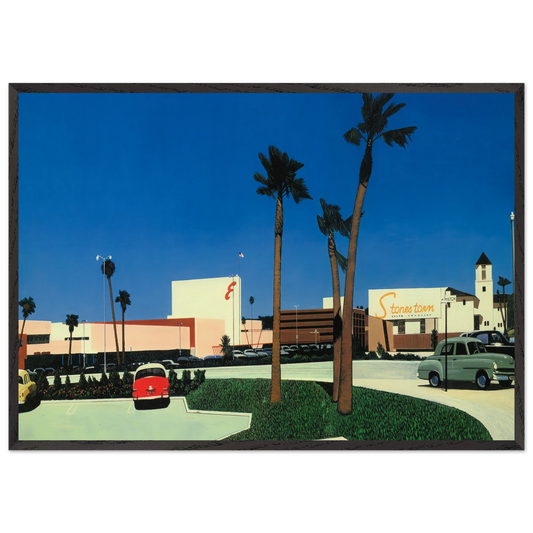 In the beginning Stonestown N1 - Hiroshi Nagai 70x100 cm / 28x40 inches Framed Art Print – Black Wooden Frame