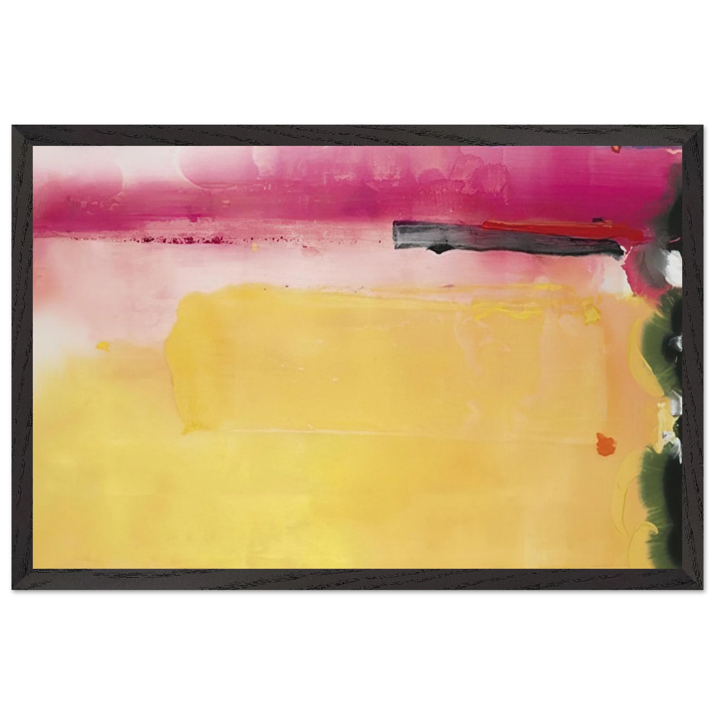 Helen Frankenthaler - Black-Eyed Susan - 1988 Wall art - 30x40 cm / 12x16 inches - Premium Wooden Framed Poster With Fine Art Paper-canvas - Black frame