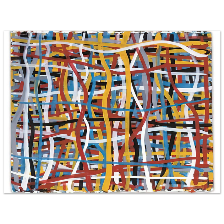 Sol LeWitt - Irregular Vertical and Horizontal Bands of Color Superimposed  75x100 cm / 30x40inches Fine Art Poster