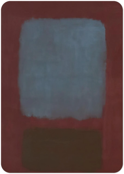 No. 37No. 19 Slate Blue and Brown on Plum - 1958 By Mark Rothko Pack of 10 Post Cards | Mark Rothko Post Cards | A6 (10.5 x 14.8 cm) - 4.1 x 5.8 inches