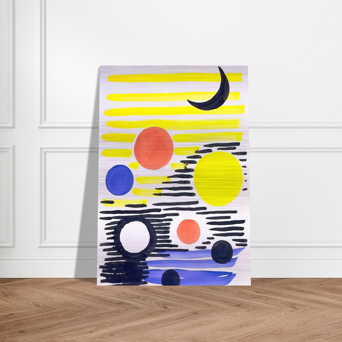 7 CIRCLES ABSTRACT 1966 - Alexander Calder Brushed Aluminum Print - 70x100 cm / 28x40 inches | Alexander Calder Aluminum Print | Alexander Calder Prints