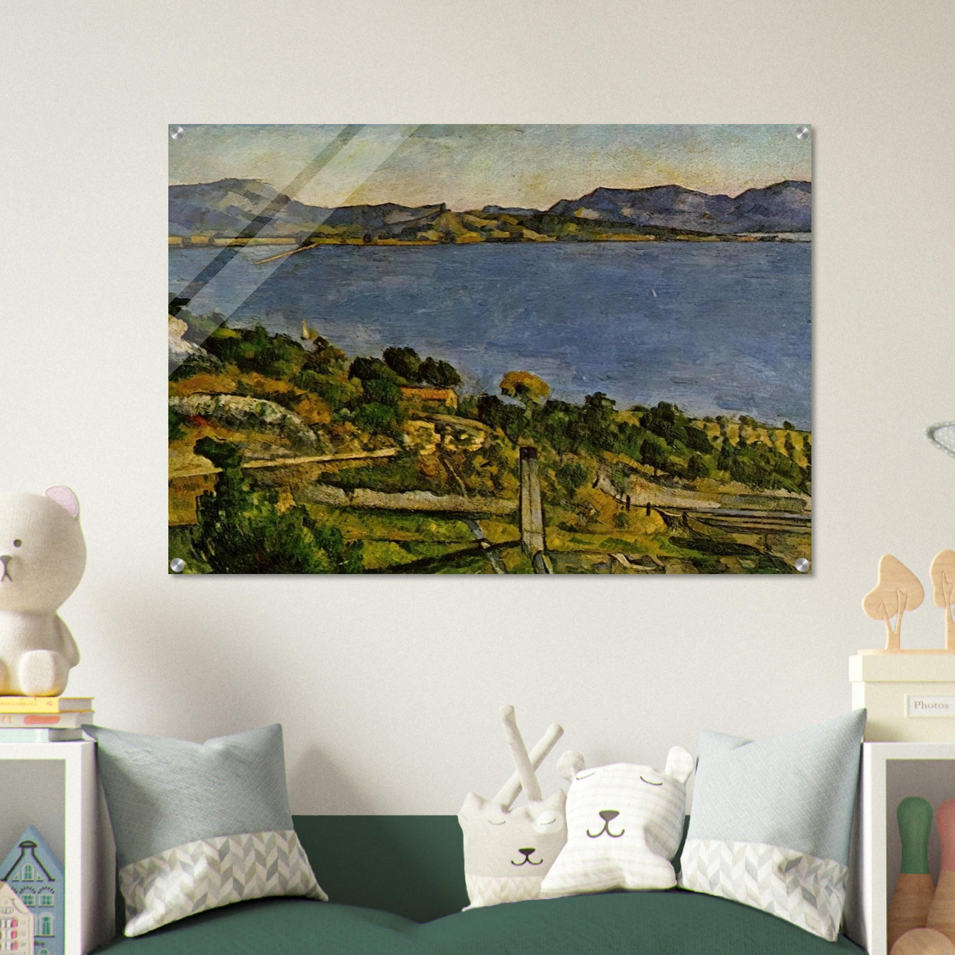 Sea at L'Estaque - Paul Cézanne Acrylic Print - 70x100 cm / 28x40″ inches | Paul Cézanne Wall Art | Paul Cézanne Prints