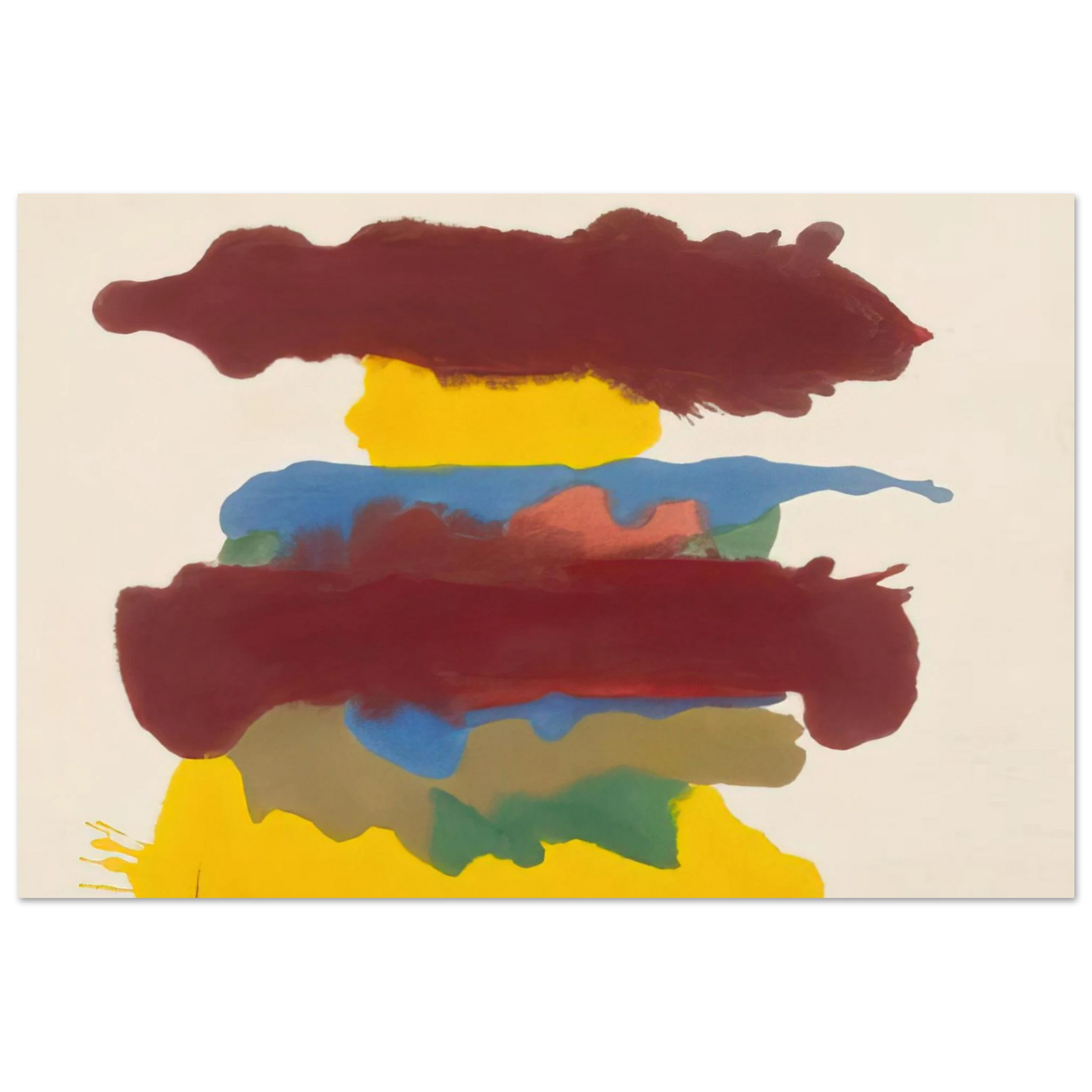 Helen Frankenthaler - Weather Change - 1963 Wall art - 70x100 cm / 28x40 inches - Premium Wooden Framed Poster With Fine Art Paper-canvas - Wood frame