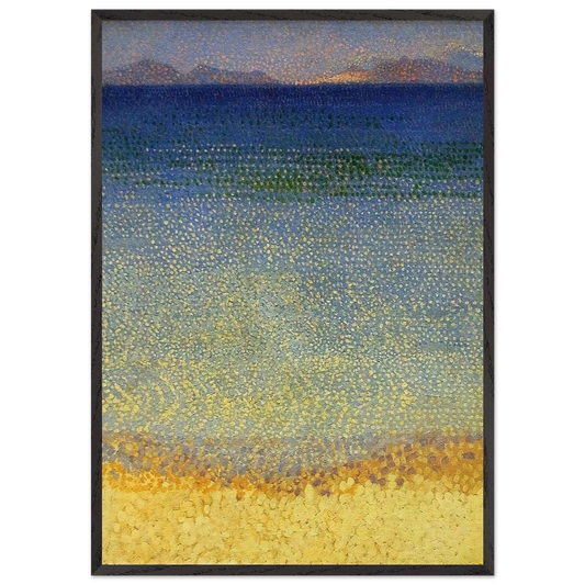 The Iles dOr The Iles dHyeres Var - Henri-Edmond Cross 70x100 cm / 28x40 inches Framed Art Print – Black Wooden Frame