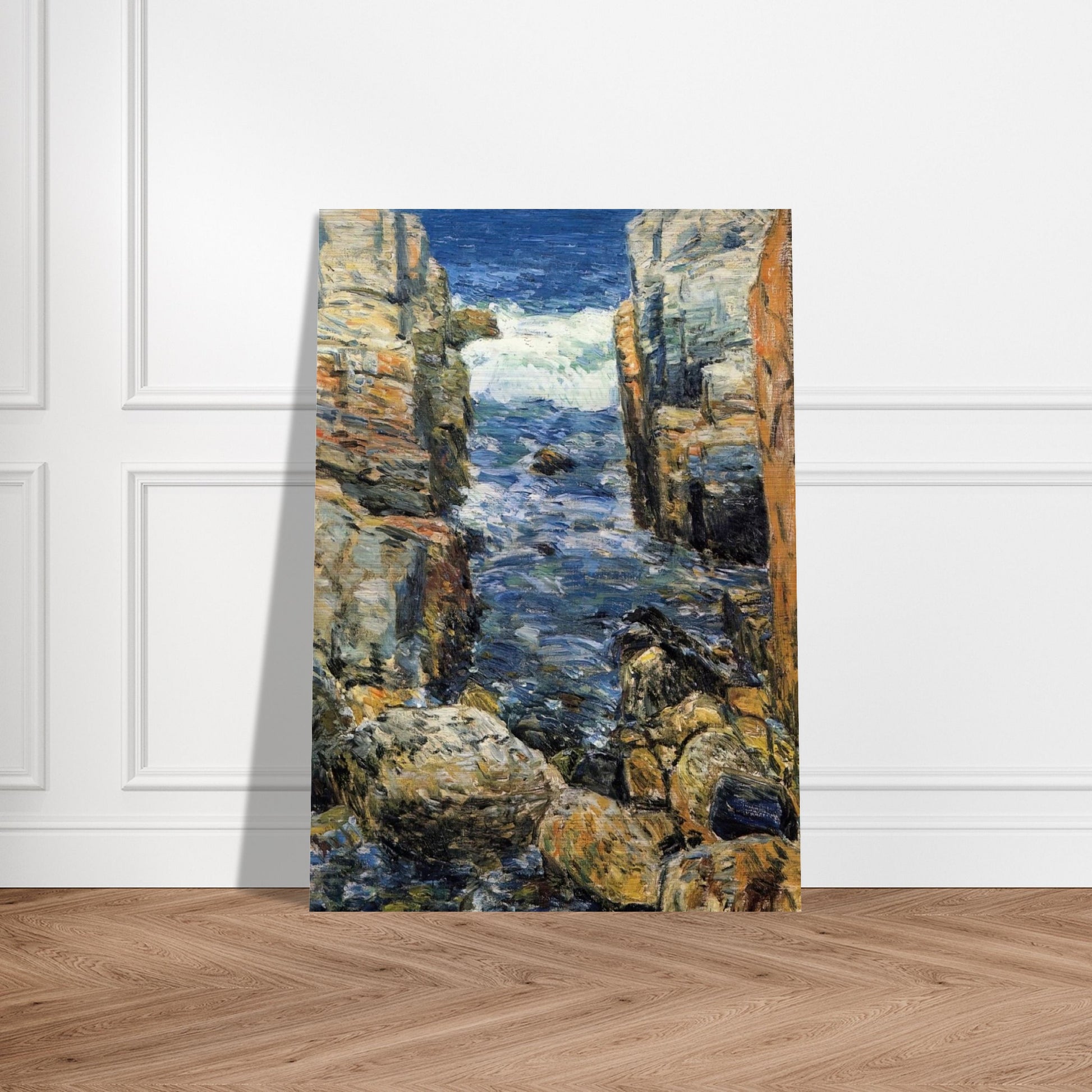 The South Gorge, Appledore, Isles of Shoals - Childe Hassam Brushed Aluminum Print - 70x100 cm / 28x40 inches | Childe Hassam Aluminum Print | Childe Hassam Prints