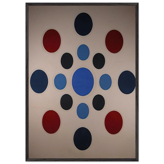 Red Plum - 1961 - Thomas Downing 70x100 cm / 28x40 inches Framed Art Print – Black Wooden Frame