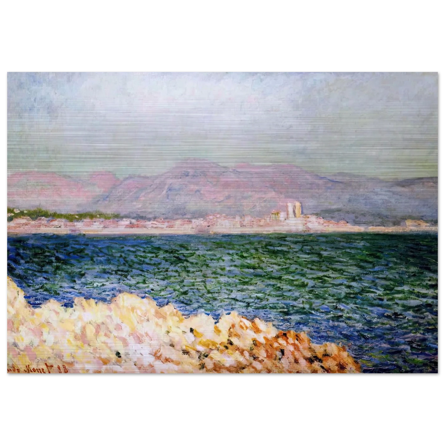 The Gulf of Antibes - claude monet Brushed Aluminum Print - 70x100 cm / 28x40 inches | claude monet Aluminum Print | claude monet Prints