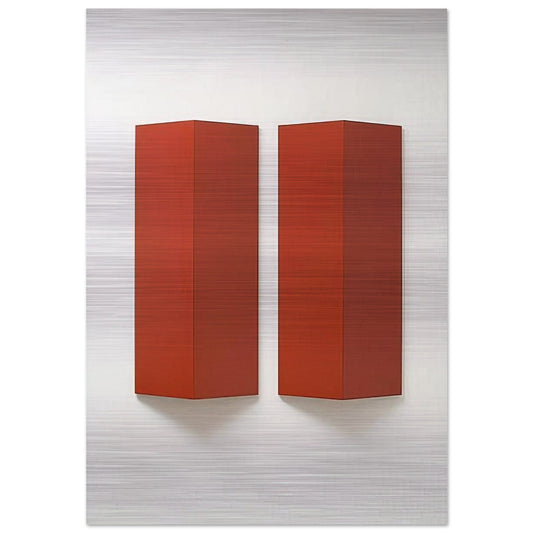 Relief, Series B - 1967 - Charlotte Posenenske Brushed Aluminum Print - 70x100 cm / 28x40 inches | Charlotte Posenenske Aluminum Print | Charlotte Posenenske Prints