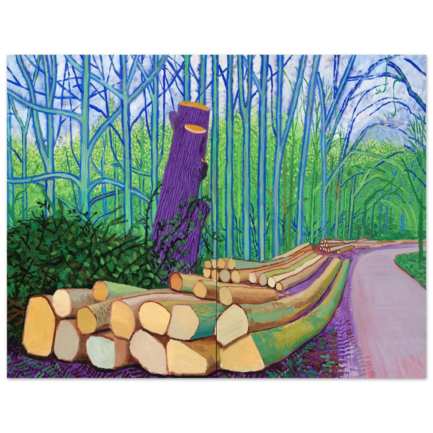 David Hockney - David Hockney Wall art - 45x60 cm / 18x24 Inches - Premium Wooden Framed Poster With Fine Art Paper - Black frame