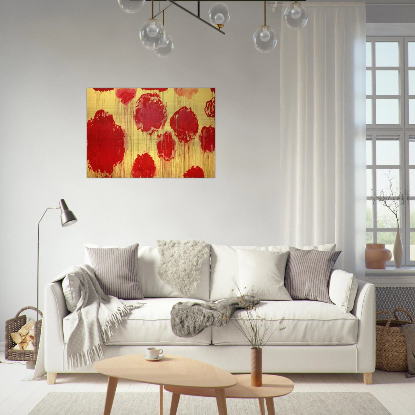 Untitled  Peonias series  - Cy Twombly Brushed Aluminum Print - 70x100 cm / 28x40 inches | Cy Twombly Aluminum Print | Cy Twombly Prints