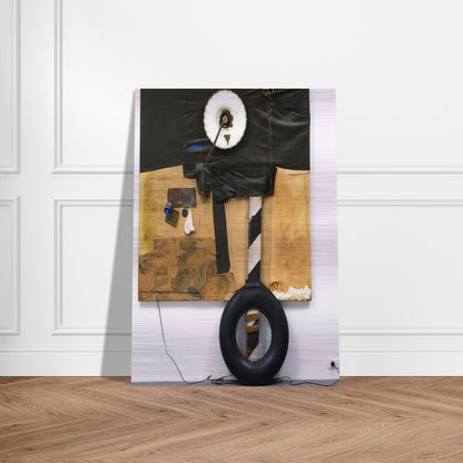 FIRST LANDING JUMP 1961 - Robert Rauschenberg Brushed Aluminum Print - 70x100 cm / 28x40 inches | Robert Rauschenberg Aluminum Print | Robert Rauschenberg Prints