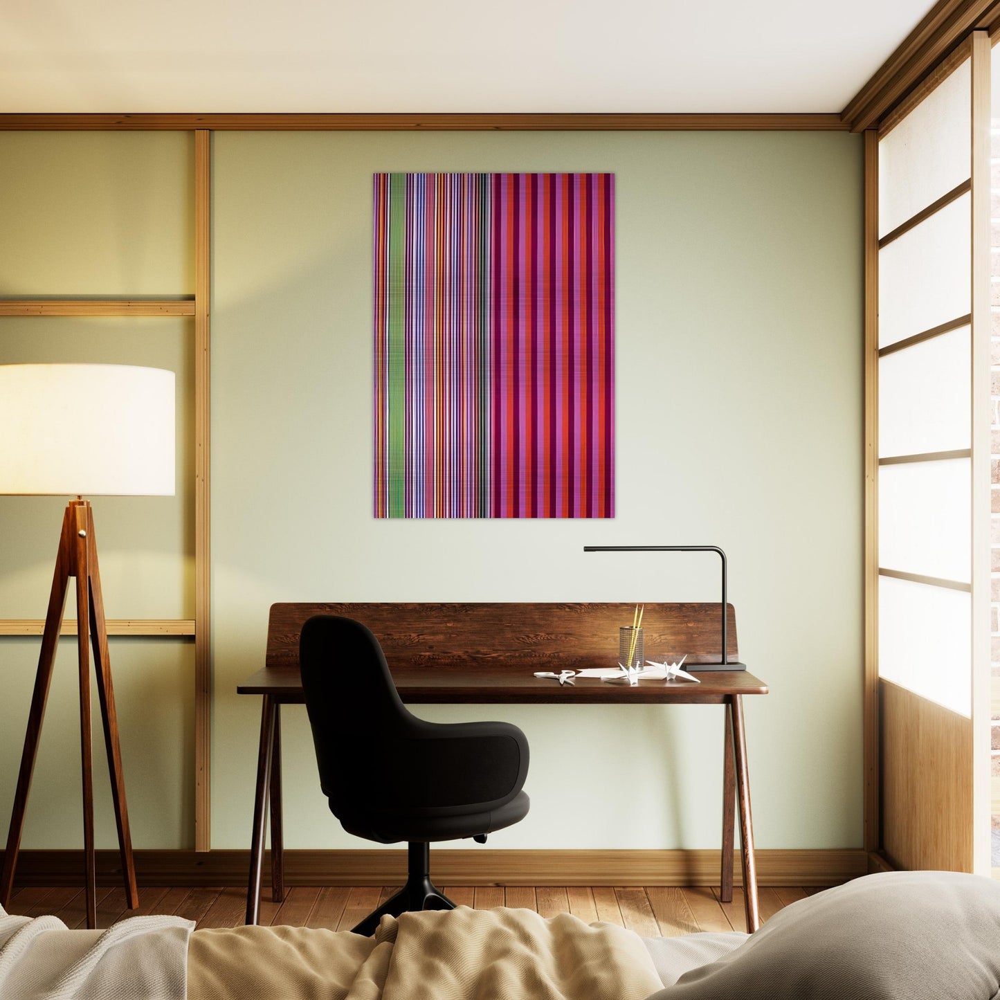 Red Baron - 1966 - Gene Davis Brushed Aluminum Print - 70x100 cm / 28x40 inches | Gene Davis Aluminum Print | Gene Davis Prints