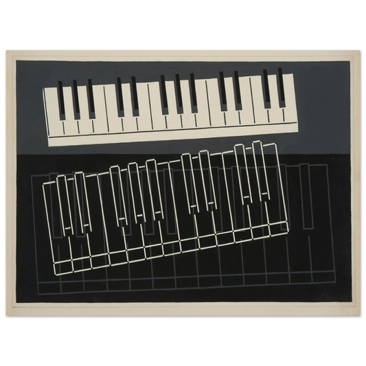 Josef Albers - PIANO KEYS 1932  75x100 cm / 30x40inches Fine Art Poster